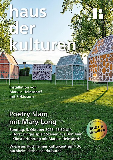 Installation Haus der Kulturen Poetry Slam mit Mary Long 5. Oktober Plakat